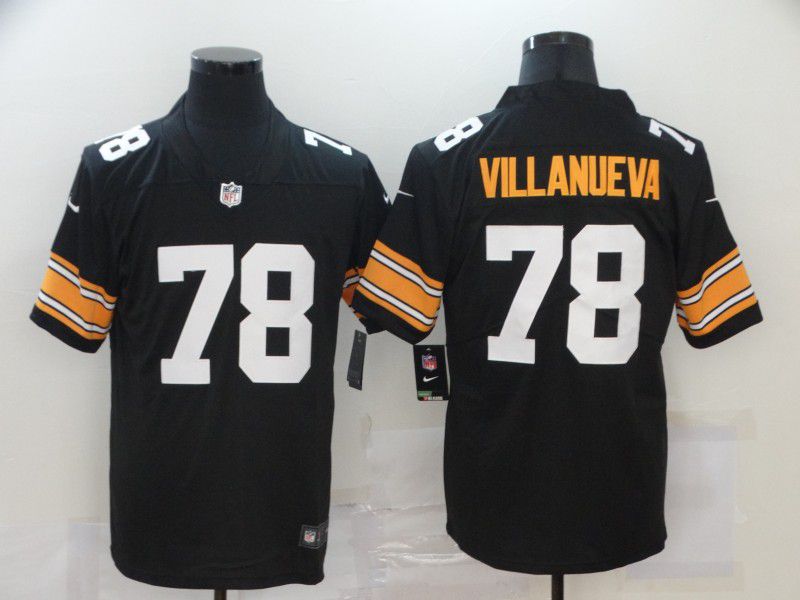 Cheap Men Pittsburgh Steelers 78 Villanueva black Nike Vapor Untouchable Limited 2020 NFL Nike Jerseys